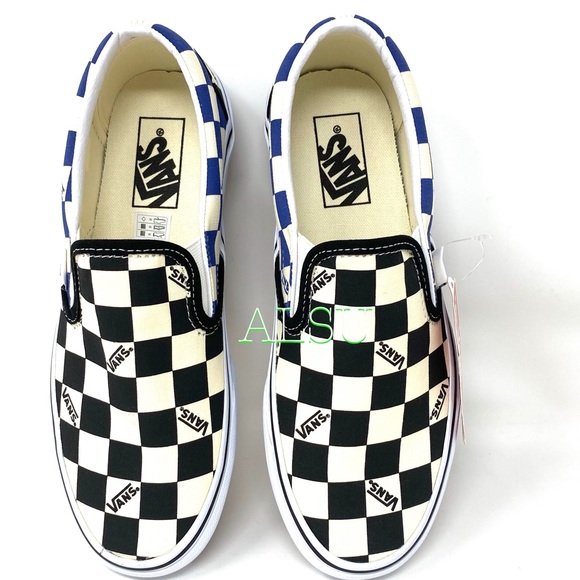 VANS Classic Slip On Big Checker Black Navy Canvas Women's Size 8.5 VN0A4U38WRT - Picture 6 of 7